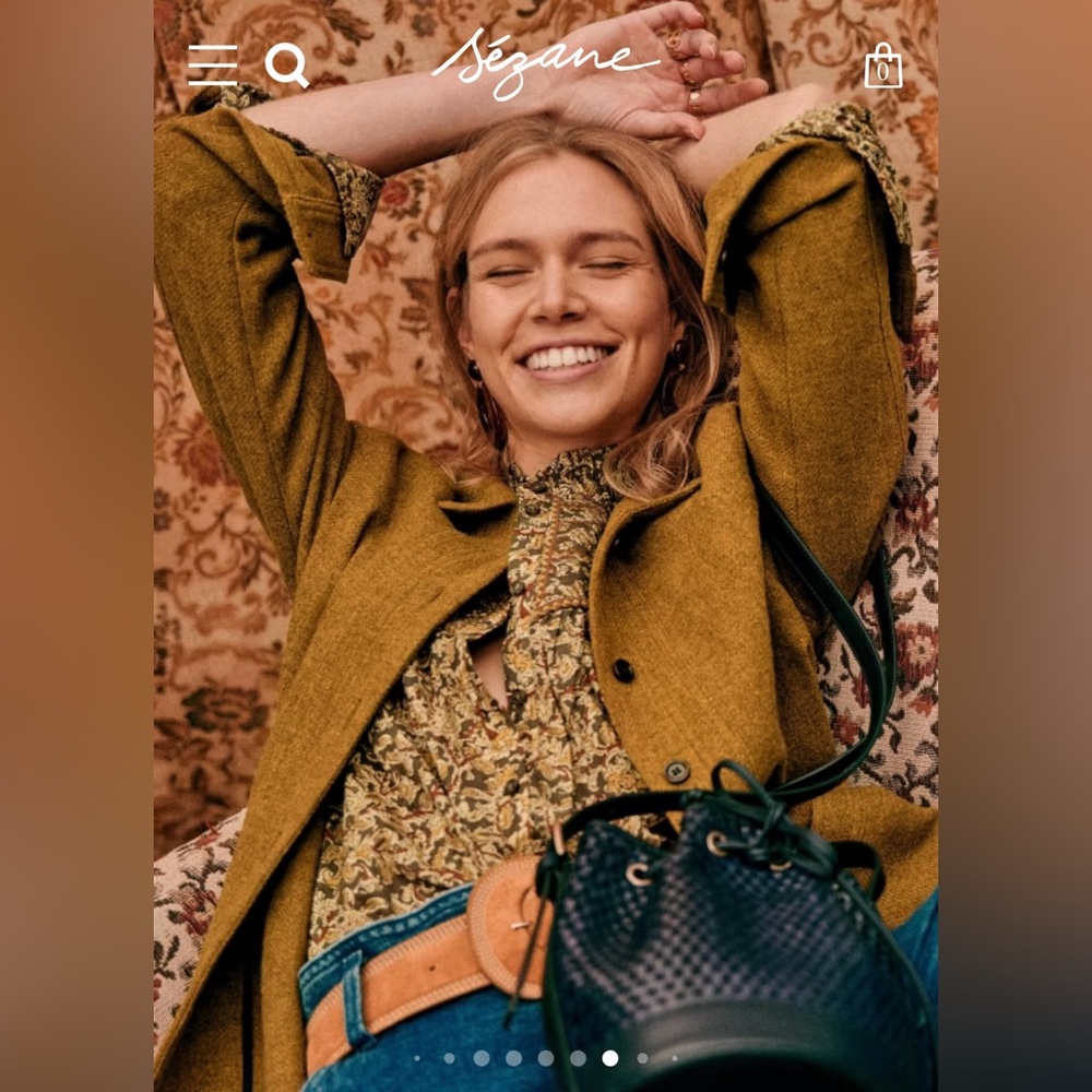 Sezane Will Jacket - Virgin Wool Ochre - XS